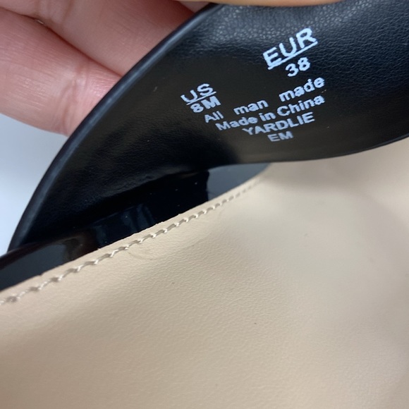 New Sam Edelman Yardlie Black Patent Leather Wedge Platform Sandals Size 8 - Picture 7 of 12